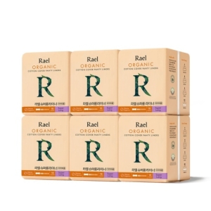라엘 유기농 순면커버 슈퍼롱 라이너 6팩