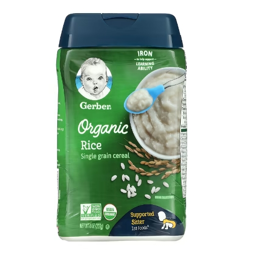 거버 1단계 오가닉 오트밀 싱글 그레인 시리얼 227g (해외구매)