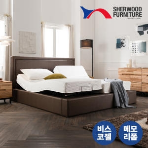 쉐우드가구 헤븐리 드림모션베드 가죽 전동침대 TWIN트윈