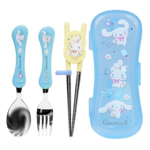 산리오 시나모롤 익스슬림 스텐젓가락 스푼포크케이스세트