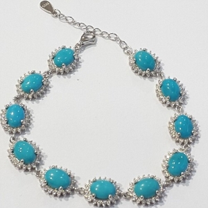 블루케이  그린터키석 원석 팔찌 230318-14 탄생석