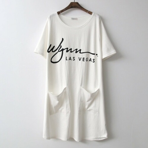 아이우먼 라스베가스롱반팔티 POE255M303 빅사이즈