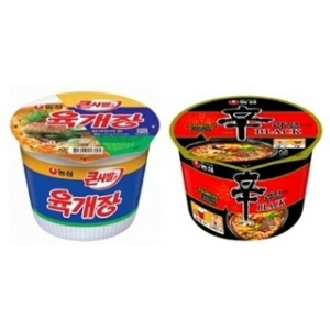 농심  육개장큰사발6개 + 신라면블랙큰사발6개