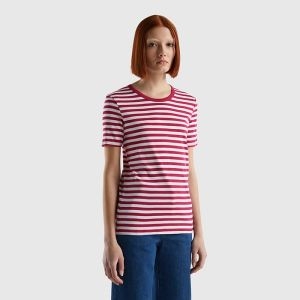 베네통 Striped short sleeve t-shirt_3OA6E16A0743 3OA6E16A0743 123764