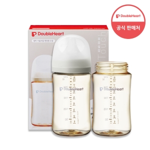 더블하트 모유실감 3세대 PPSU 오후의베이지 240ml (노꼭지)