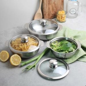 알라딘  통5중 스테인레스 미니 냄비 18cm