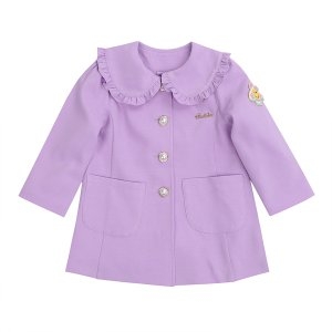 프렌치캣 5 연보라프릴 트렌치코트 Q21DBK060