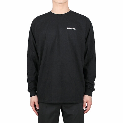 파타고니아 남성 P-6 로고 리스판서빌리 롱 슬리브 긴팔 티셔츠 (38518-BLK)