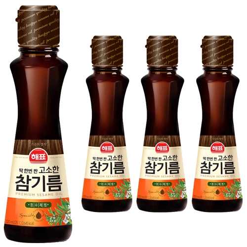 해표 진하고 고소한 참기름 320ml x4개 청수제법으로 깨끗한