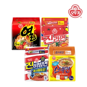 오뚜기  진라면매운맛5개 + 열라면5개 + 진비빔면4개 + 스낵면5개