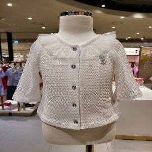 프렌치캣 WH 넥 프릴 가디건 Q32DKK010