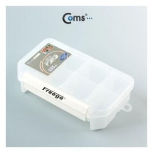 라이트컴 Coms 케이블마트 IBE019 다용도 PVC 수납함  내부 8분배, 14.5cm X 9cm  상비약 부품 비즈 압정 수납 가능  ..