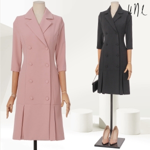 윈 클래식더블맞주름헴원피스