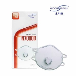 오너클랜  방진마스크 1급 우리텍 N7000B 안면부여과식 20매