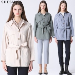 쉬즈미스 모던 벨티드 크롭 트렌 트