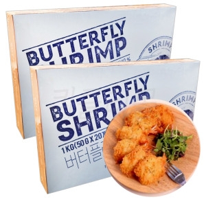 맘스터치  버터플라이 쉬림프 왕새우튀김 50gX20개 1kg