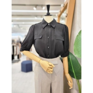 리안뉴욕 S S 단추포인트5부소매블라우스 RRYWBL04B