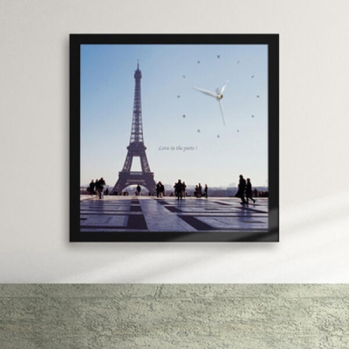꾸밈  아트박스 iy607-러브파리_액자벽시계