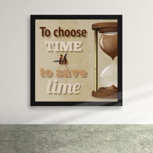 꾸밈  iy608-시간의중요성액자벽시계