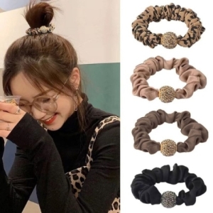 오너클랜 심플한 큐빅볼 헤어끈 4P세트 ELH-033 WBC1DEC -68701EA