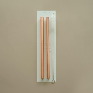 죽전도예 놋담 다회용 향균 빨대 2p+세척솔 세트