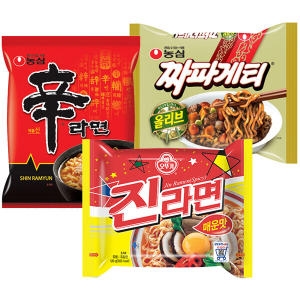 농심  신라면10개+진라면매운맛10개+짜파게티10개