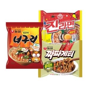 농심  얼큰한너구리10개 + 진라면매운맛10개 + 짜파게티10개
