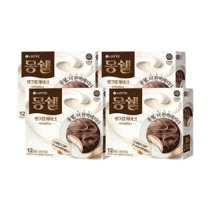 롯데  몽쉘 크림 408g 12봉입 x4곽
