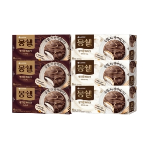 롯데  웰푸드 몽쉘 카카오 204g 6봉입 x3곽+크림 204g 6봉입 x3곽