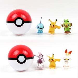 몬스터볼 피카츄 뮤츠 흥나숭 큐방 캐릭터피규어 6개세트