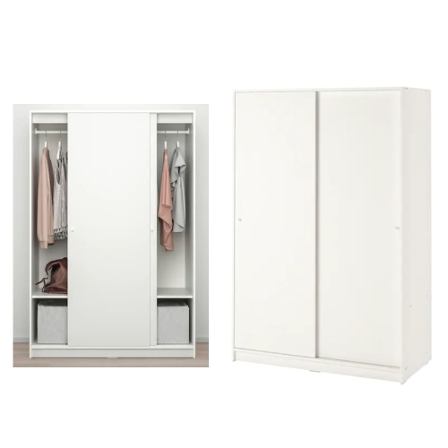 이케아  KLEPPSTAD클렙스타드미닫이 옷장화이트117x176cm