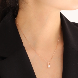 쥬릭스  14k 체인 6mm 8mm 스왈 진주 목걸이 JGN0012