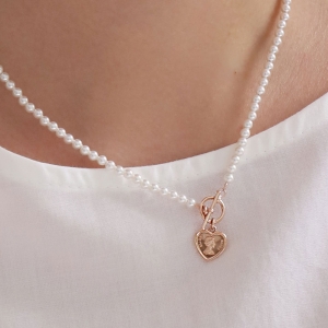 쥬릭스  14k 토글바 엘리자베스 코인 스왈 진주목걸이 JGN0009