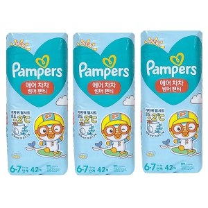 팸퍼스 기저귀 에어차차 6-7단계 팬티형 3팩