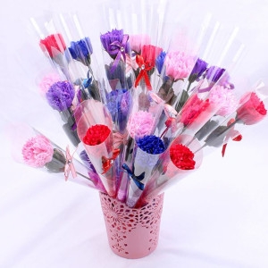 배키샵  비누 카네이션 장미 한송이