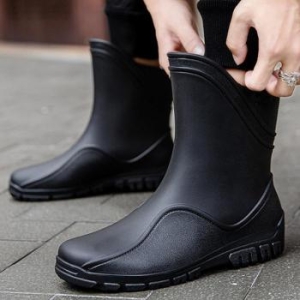 슈썸 남성 미끄럼방지 첼시 디자인 장마 장화 레인29N