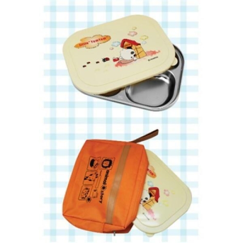 빠띠라인 유아용 스텐레스 식판 5구 뚜껑 가방포함