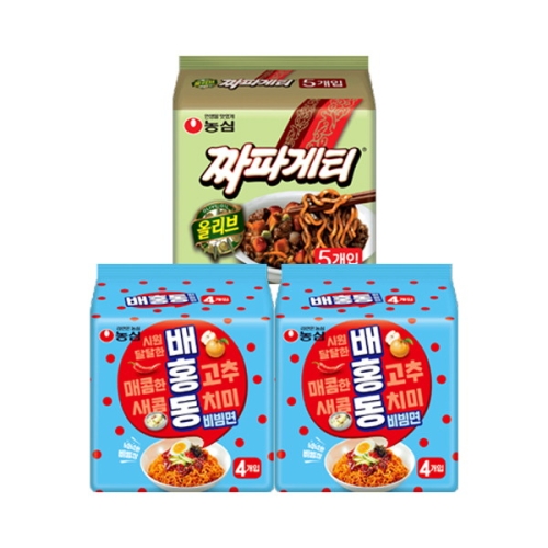 농심  배홍동비빔면8개 + 짜파게티5개