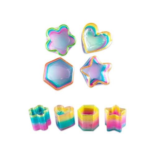 레인보우 칼라링 컬러링 무지개링 스프링 장난감 선물