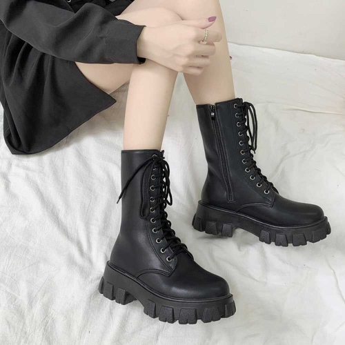 여행 코디 블랙 슈즈 레이스업 옆지퍼 트랜드 미팅 10734571