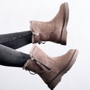 오너클랜 여자 신발 쇼핑몰 겨울 데일리 기모 지퍼 앵클 부츠 W99DB3E