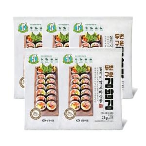 성경식품 지도표성경김 두번구운 김밥김 10매 21g