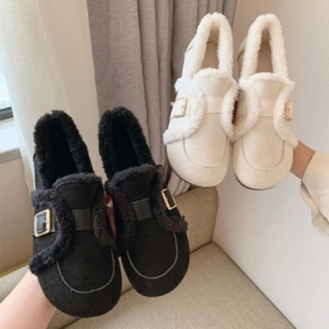 오너클랜 스트릿 패션 에쁜 따뜻한 보드코 털 로퍼 신발 WBBD32E