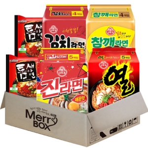 오뚜기  진라면매운맛5개 + 열라면5개 + 참깨라면4개 + 김치라면4개 + 틈새라면2개