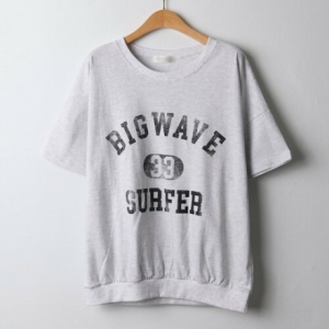 아이우먼 웨이브33나염반팔티 NBJ254M304 빅사이즈