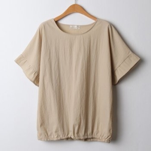 아이우먼 라운드넥셔링반팔티 NBJ250M304 빅사이즈