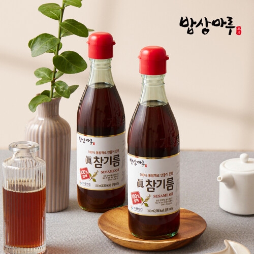 광천김 밥상마루 100% 참기름 350ml