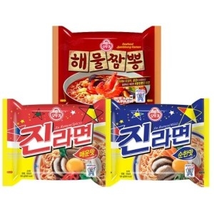 농심  진라면매운맛10개 + 해물짬뽕10개