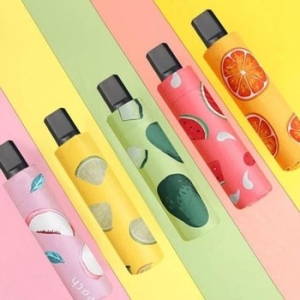 오너클랜 과일 디자인 3단 접이식 미니 수동 경량 우산 양산 WBC8D8C