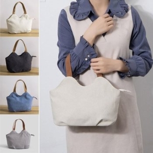 오너클랜 여자 손가방 데일리 캔버스 도트백 가벼운외출 심플 WBB9568